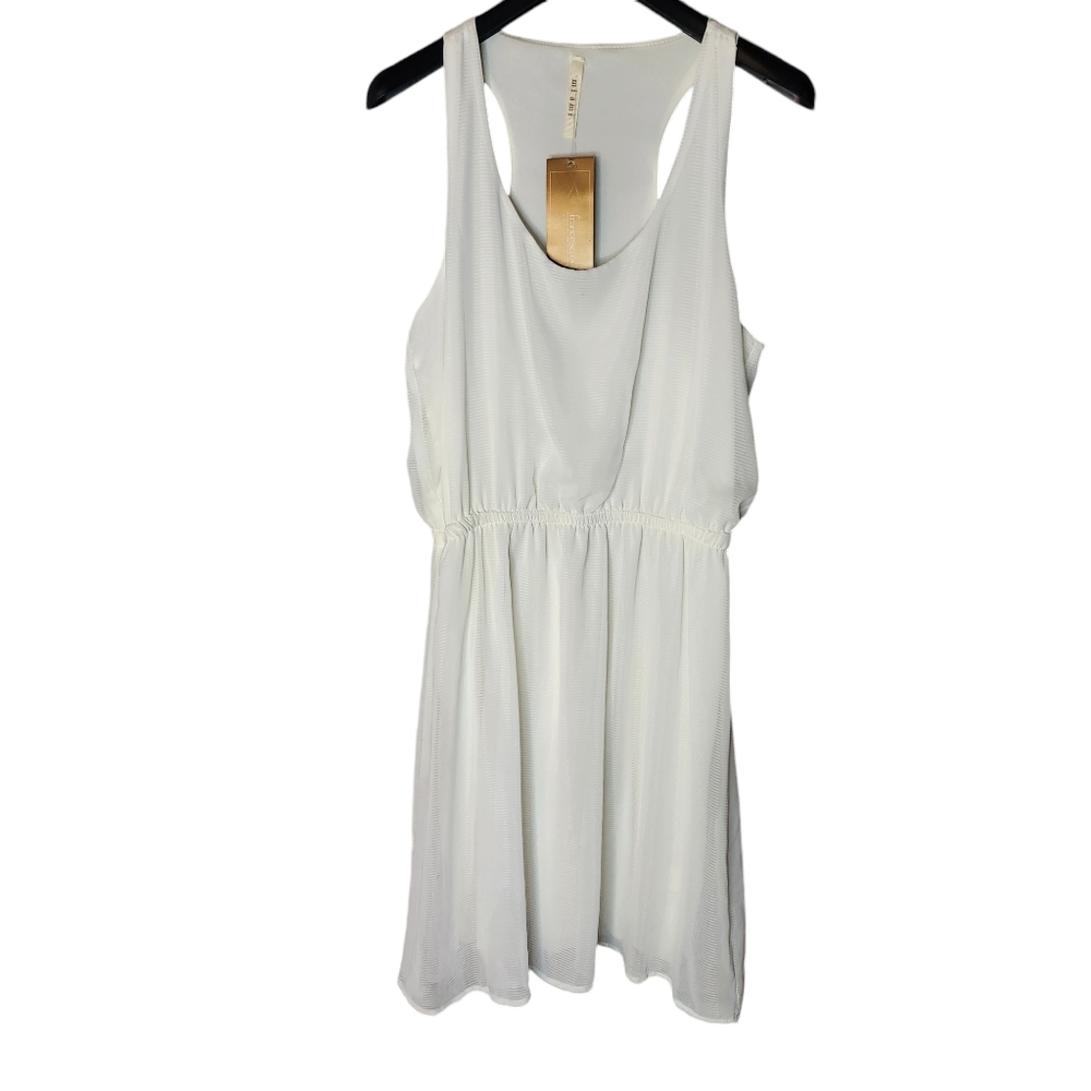 White Chiffon Racerback Sundress M